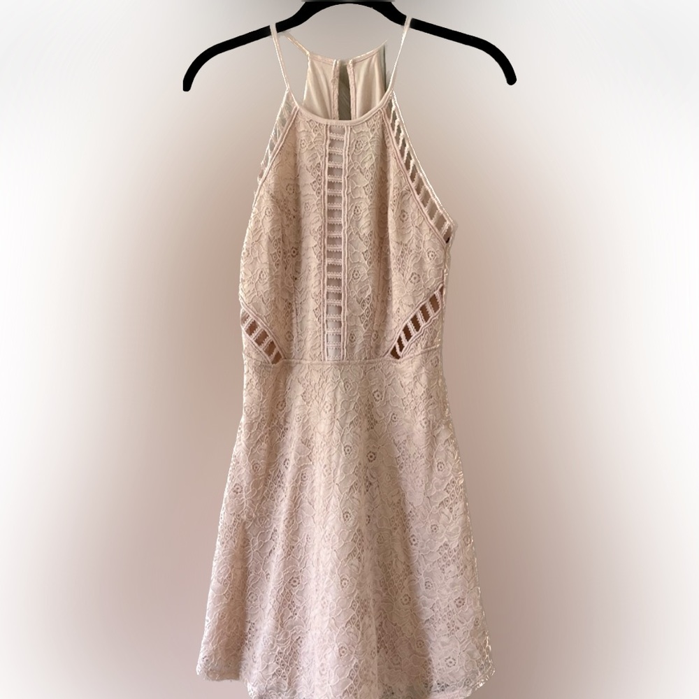 Peach lace dress